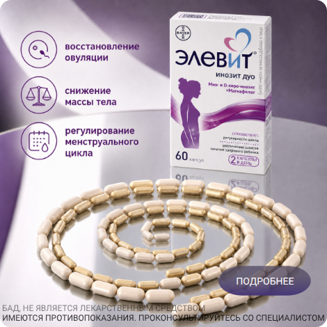 Элевит Инозит Дуо капсулы 60