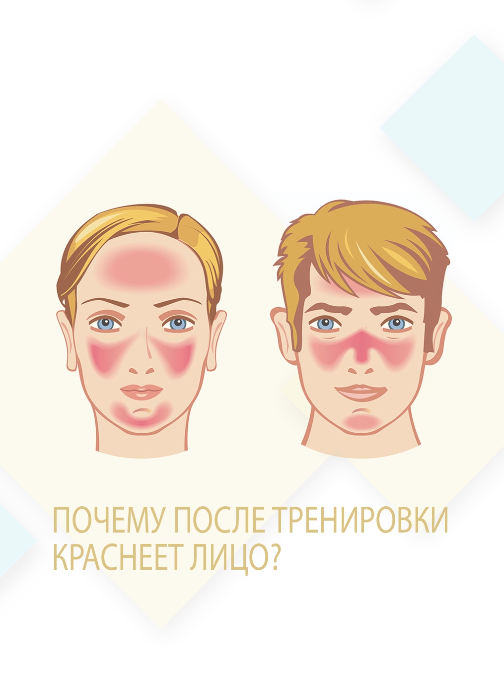 Почему после тренировки краснеет лицо?