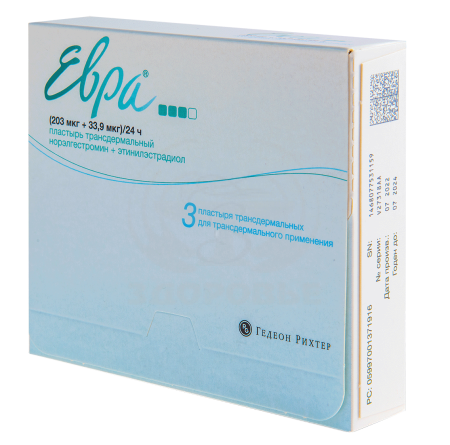 Евра контрацептивный пластырь 3