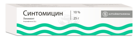 Синтомицина линимент 10% 25г