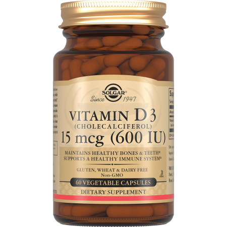 Солгар Витамин D капсулы 600МЕ 60