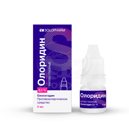 Олоридин глазные капли 0.1% 5мл