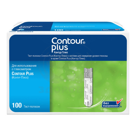 Тест полоски Контур плюс 100