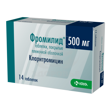 Фромилид таблетки покрытые оболочкой 500мг 14