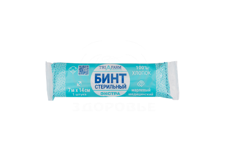 Бинт стерильный Экстра 7м х14см