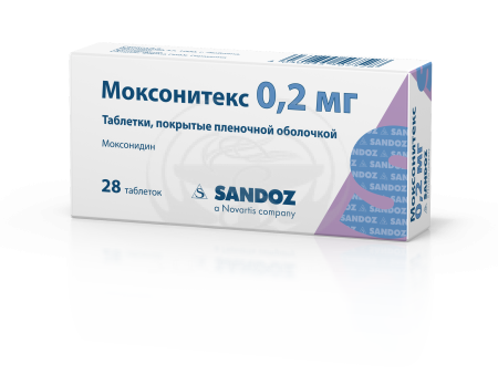 Моксонитекс таблетки покрытые оболочкой 0.2мг 28