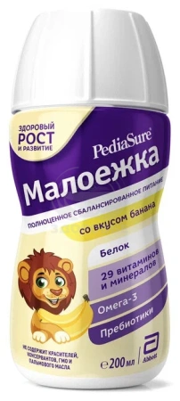 Педиашур Малоежка смесь для энтерального питания для детей банан 1-10 лет 200 мл