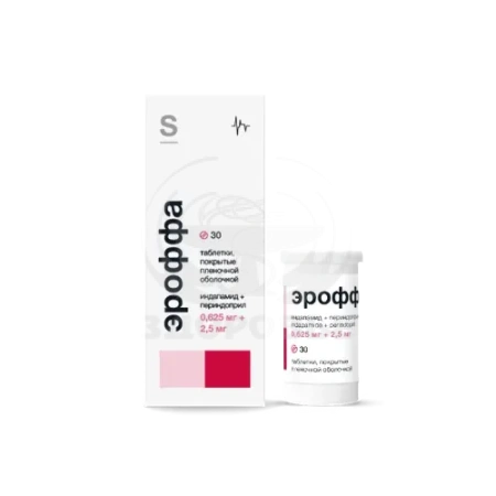 Эроффа таблетки покрытые пленочной оболочкой 0.625 мг + 2.5 мг флакон 30