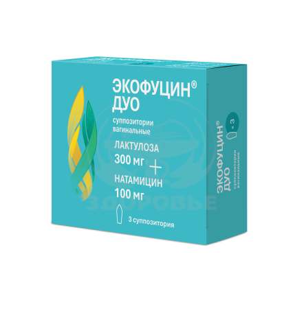 Экофуцин Дуо суппозитории вагинальные 300мг+100мг 3