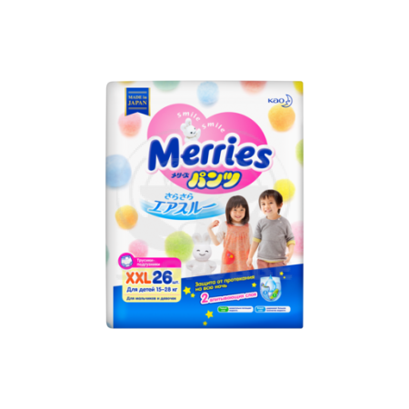 Подгузники трусики Меррис р. XXL 15-28кг 26