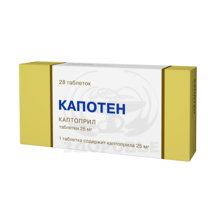 Капотен таблетки 25мг 28