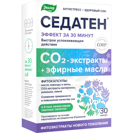 Седатен 0.3г капсулы 30 (Эвалар)