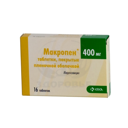 Макропен таблетки 400мг 16