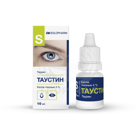 Таустин глазные капли 4% 10 мл флакон-капельница