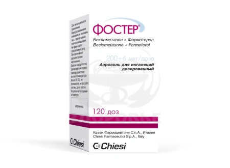 Фостер аэрозоль для ингаляций 200+6мкг/доза 120 доз