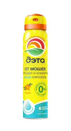 ДЭТА Аква аэрозоль от комаров мошек и клещей 100мл