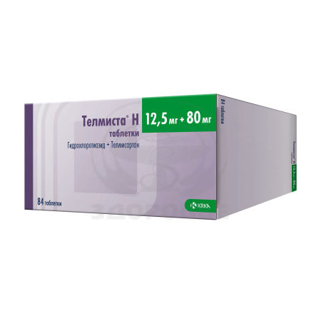 Телмиста Н таблетки 12.5мг+80мг 84