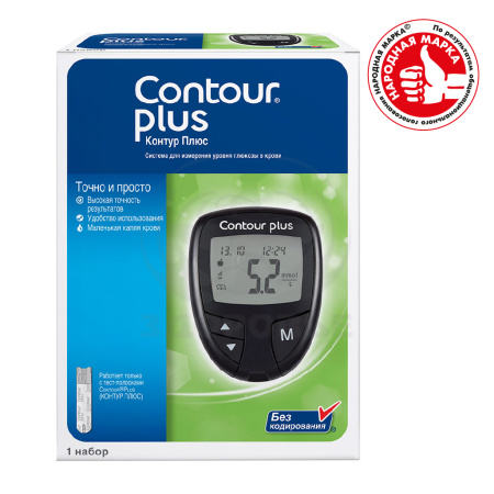 Глюкометр Контур плюс (прокалыватель + ланцеты 5)