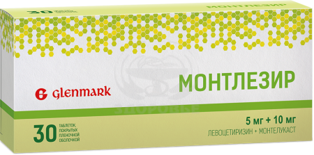 Монтлезир таблетки покрытые оболочкой 5мг+10мг 30