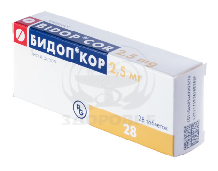 Бидоп Кор таблетки 2.5мг 28