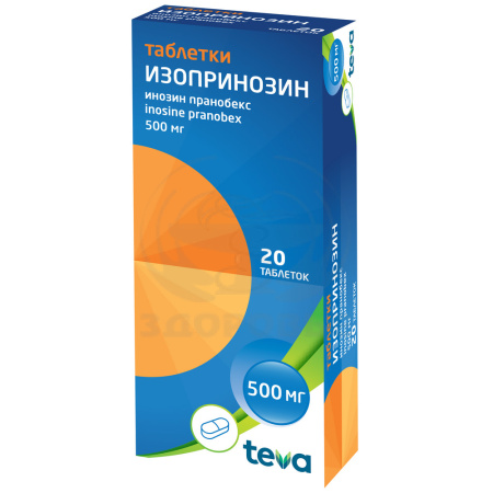 Изопринозин таблетки 500мг 20