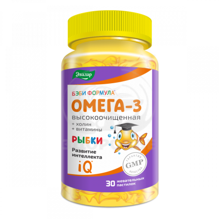 Бэби формула Омега-3 Рыбки пастилки жевательное 4г 30