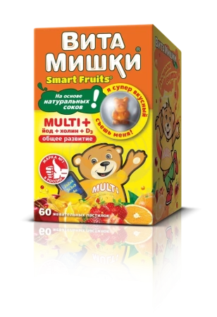 ВитаМишки Мульти плюс Йод+Холин пастилки жевательные 60