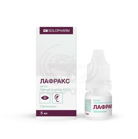 Лафракс капли глазные и ушные 0.3% флакон 5мл