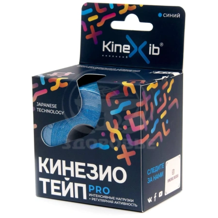 Бинт Кинезио-Тейп КинеКсиб ПРО 5м х 5см синий