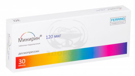Минирин Мелт таблетки подъязычные 120 мкг 30