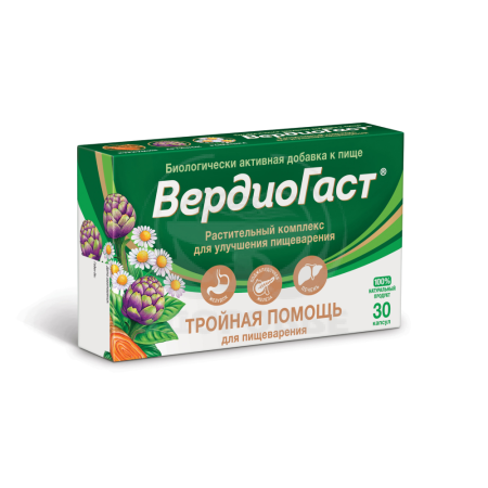 ВердиоГаст растительный комплекс для улучшения пищеварения капсулы 30