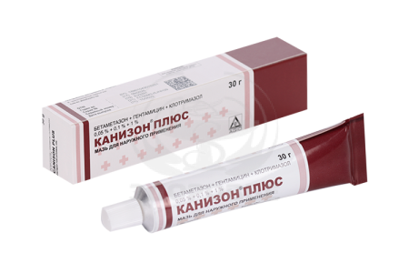 Канизон Плюс мазь для наружного применения 0.05%+0.1%+1% 15г