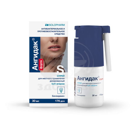 Ангидак форте 0.51 мг/доза 176 доз спрей 30мл