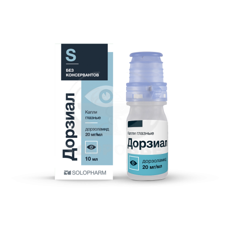 Дорзиал глазные капли 20мг/мл флакон 10мл