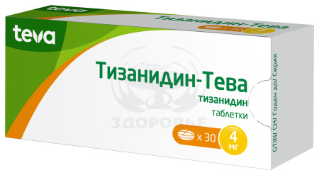 Тизанидин Тева таблетки 4 мг 30