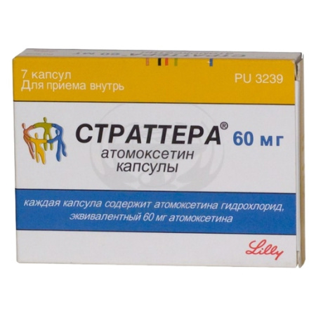 Страттера капсулы 60 мг 7