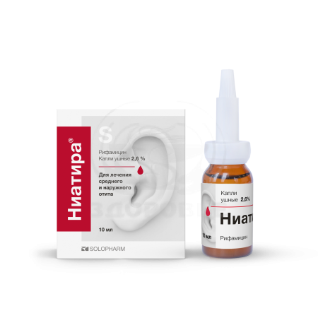 Ниатира ушные капли 2.6% флакон 10мл