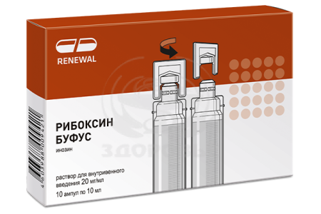 Рибоксин ампулы 2% 10 мл 10 (Реневал)