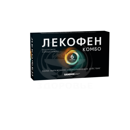 Лекофен Комбо таблетки покрытые оболочкой 200мг+500мг 6