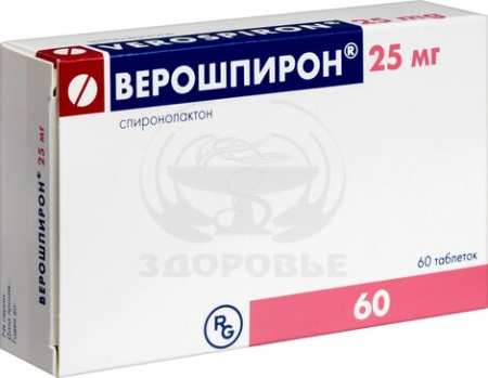 Верошпирон таблетки 25мг 60