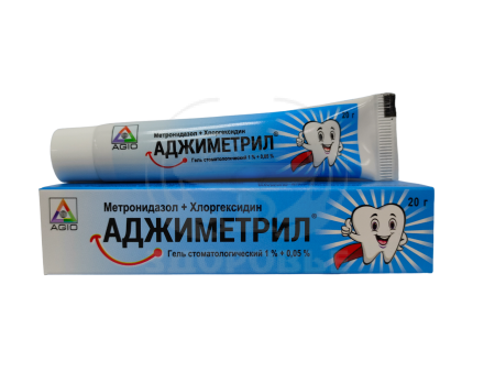 Аджиметрил гель стоматологический 1% +0.05% 20г