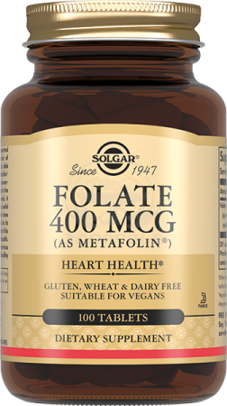 Солгар Фолат 400мкг Метафолин таблетки 250мг 100