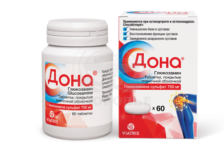 Дона таблетки покрытые оболочкой 750мг 60