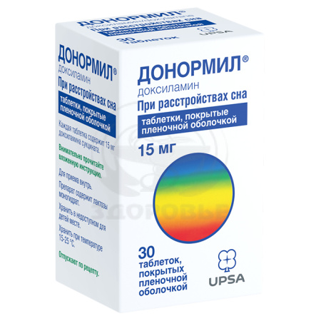 Донормил таблетки покрытые оболочкой 15мг 30