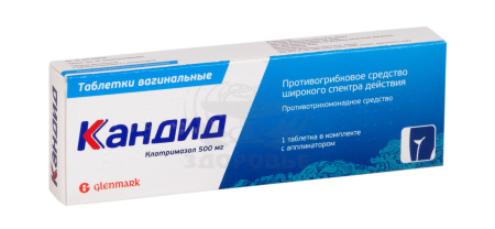 Кандид таблетка вагинальная 500 мг 1